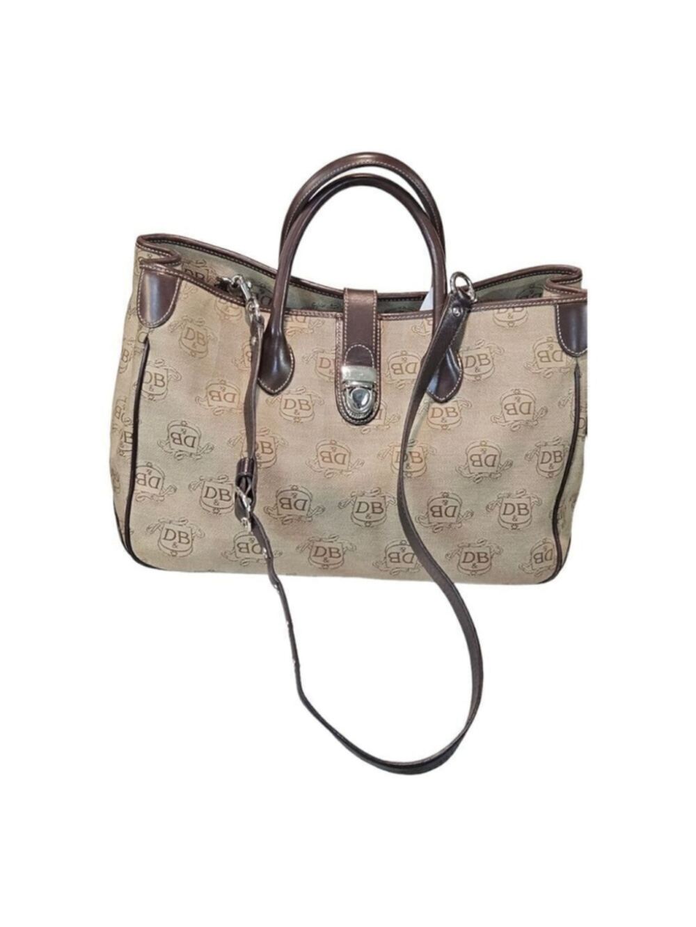 Vintage Dooney And Bourke Donegal Crest Leather Trim Handbag. NWOT - Picture 14 of 16